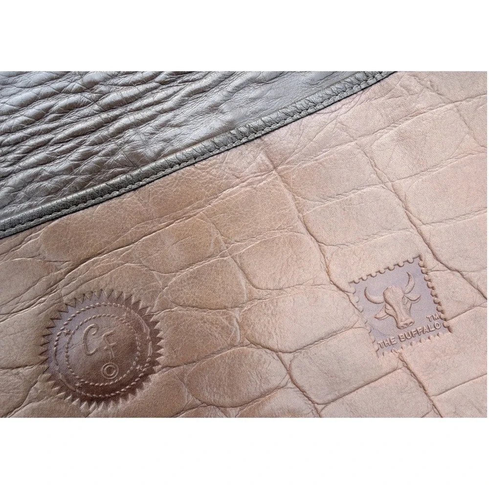 Rare 80s Vintage Carlos Falchi Croc Embossed Leather Crossbody Bag The Buffalo